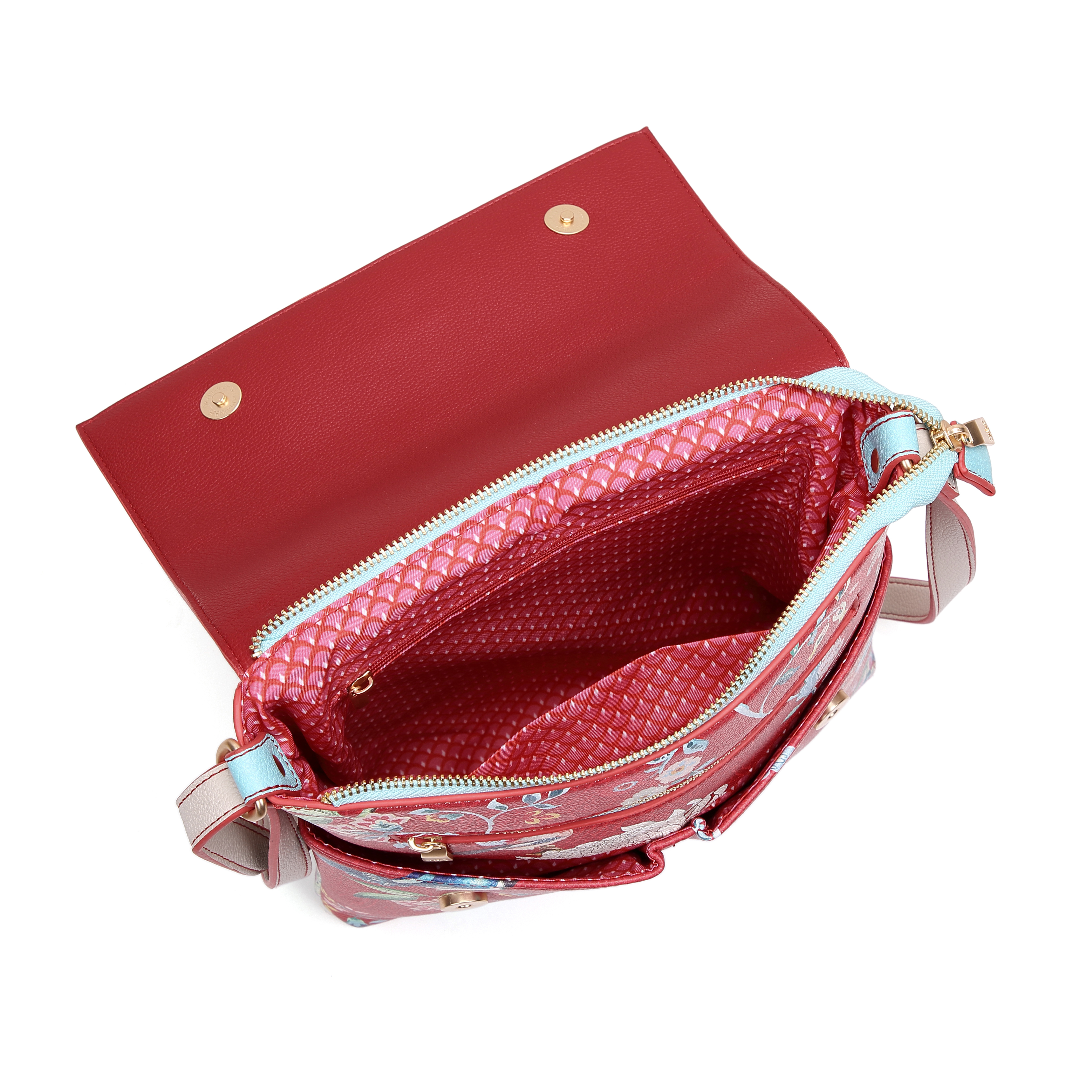 Cross-shoulder bag / Flap Ming Red