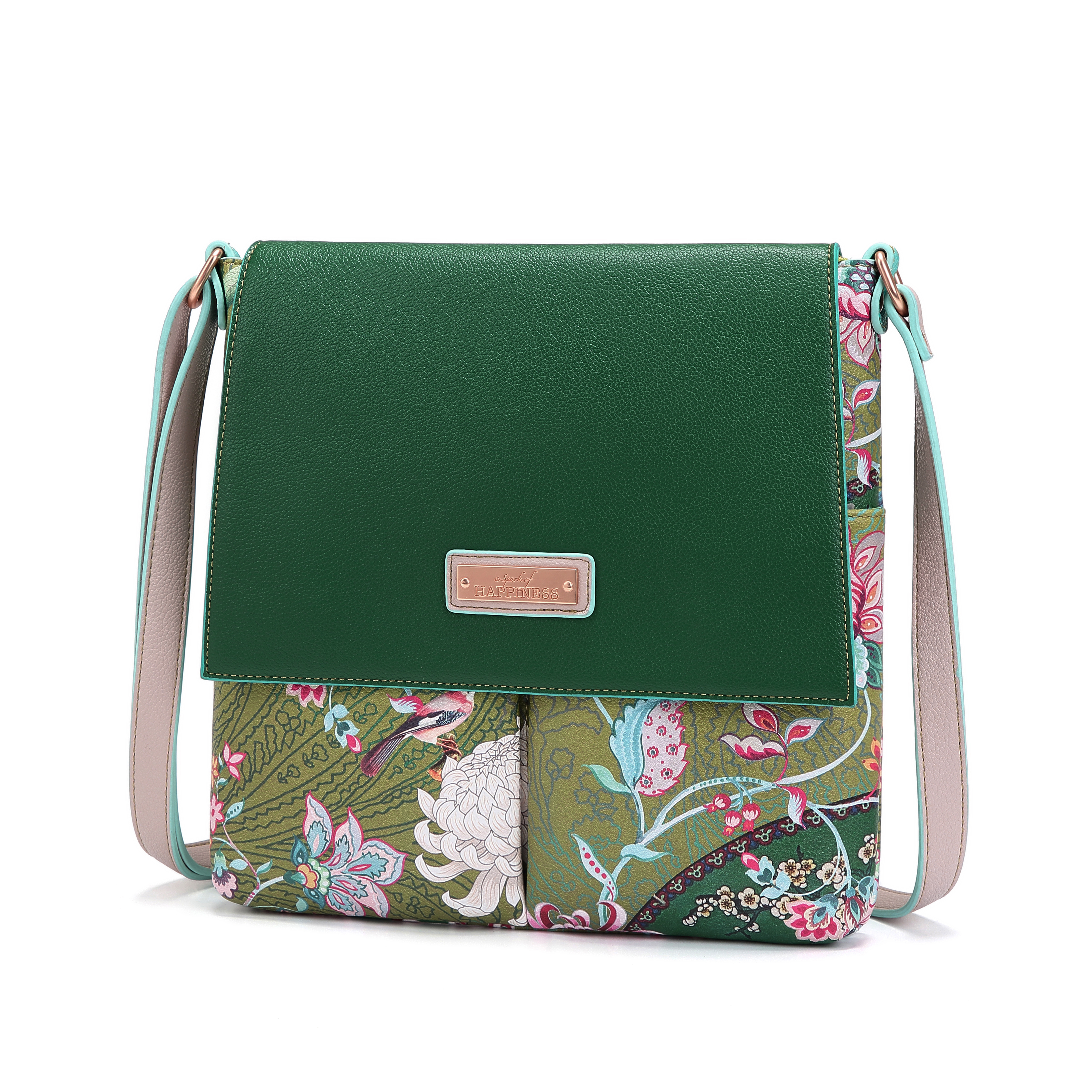 Cross-shoulder bag / Flap Ming Green
