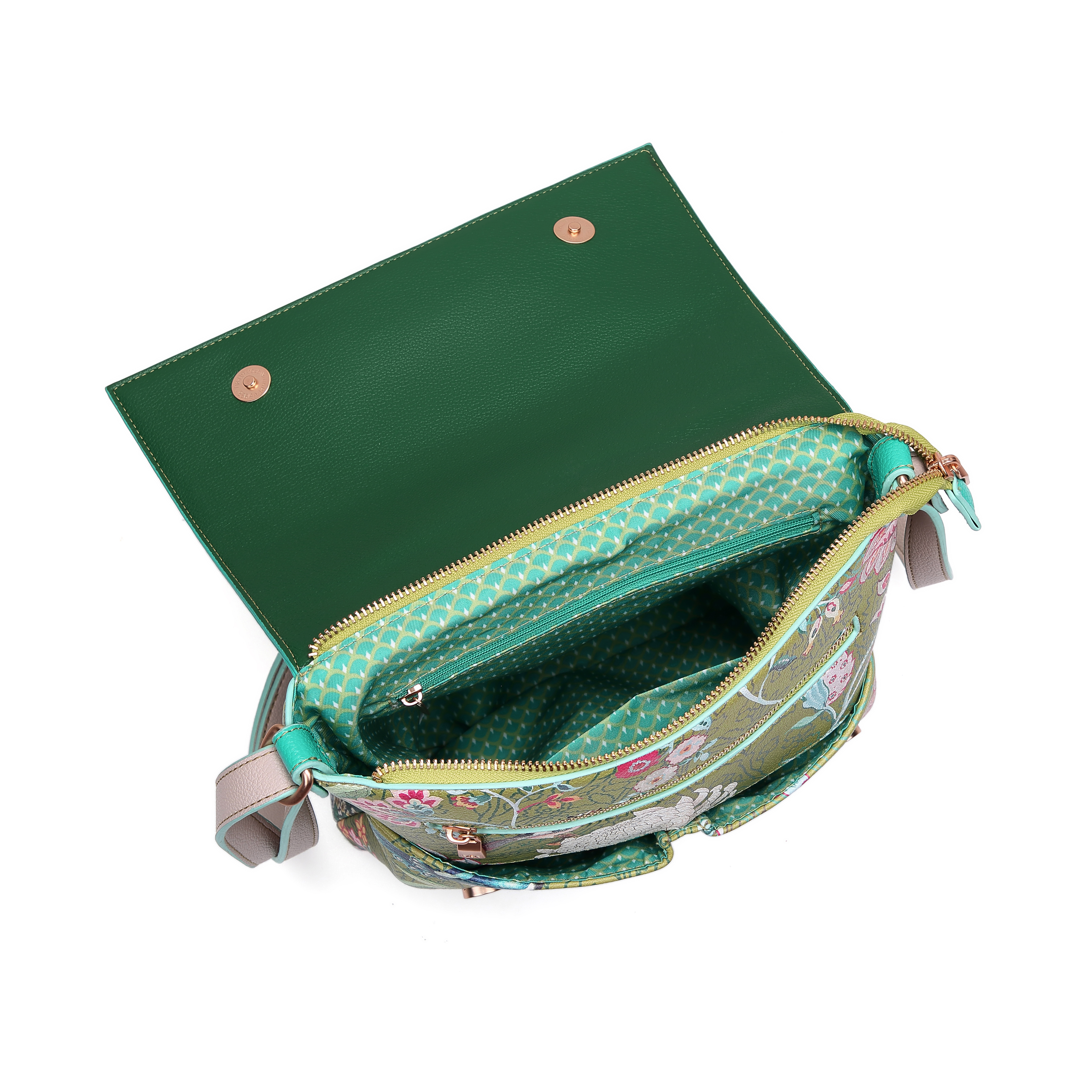 Cross-shoulder bag / Flap Ming Green